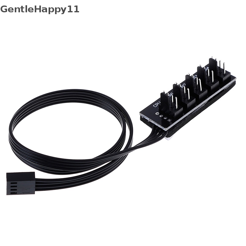 Gentlehappy 40cm 1sampai5 4-Pin molex TX4 PWM CPU cooling fan splitter adapter Kabel Listrik id