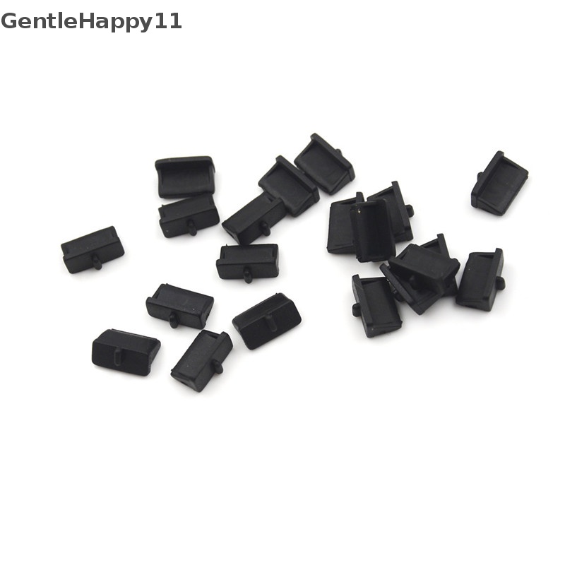 Gentlehappy 20pcs Topi Cover Plug Port USB Bahan Plastik Lembut Pelindung Anti Debu Untuk id Ujung Wanita