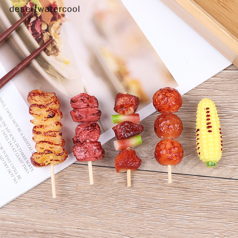 Deid 1Pcs Mainan Bermain Mini Lucu BBQ Simulasi Makanan Miniatur Untuk Rumah Boneka Toy Martijn