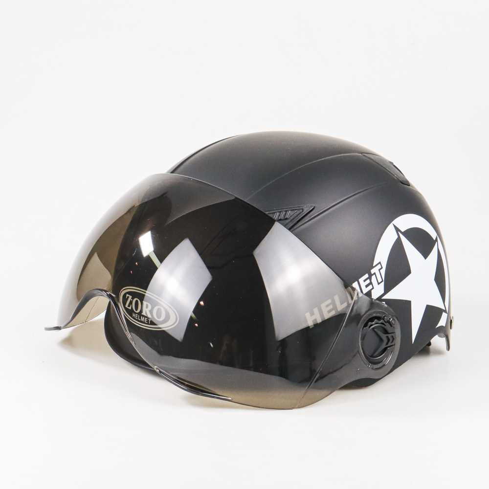 ZORO Helm Sepeda Skuter Elektrik Half Face Visor