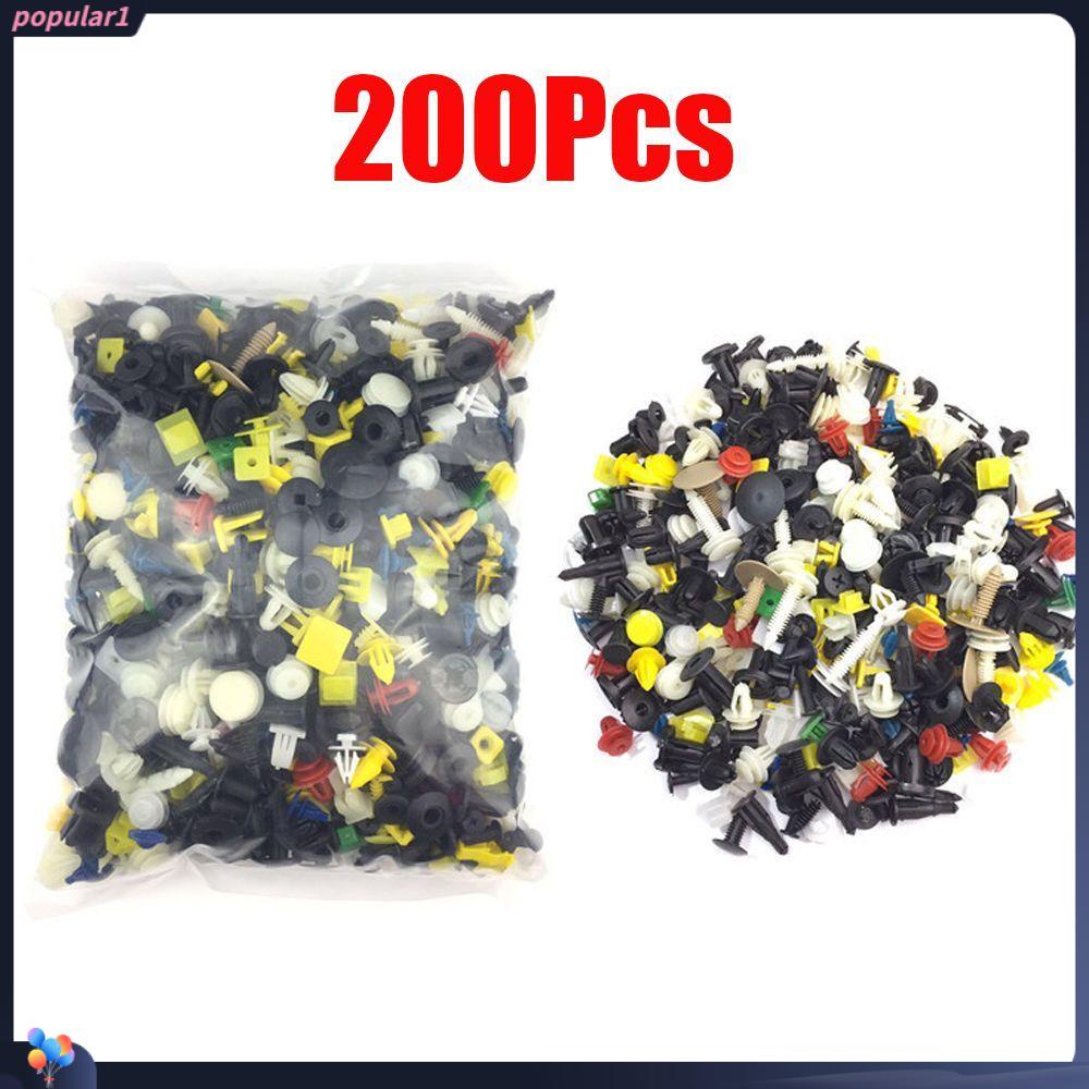 Populer 200Pcs Plastik Rivet Lubang Lapisan Panel Penahan Gesper Flaps Lumpur