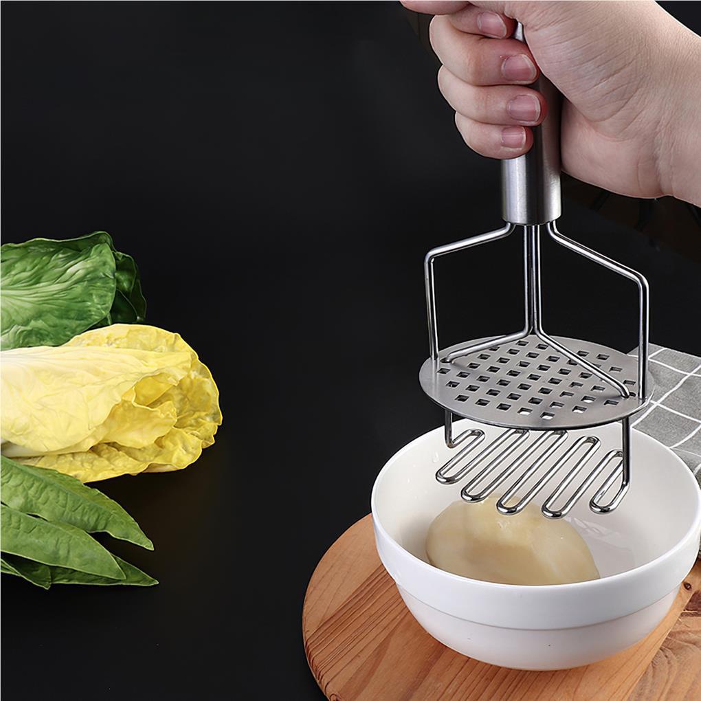 Stainless Steel Potato Mud Mixer Manual Double Layered Potato Masher Household Mud Machine Tekanan Makanan Keju Hancur Lumpur Gadget Dapur