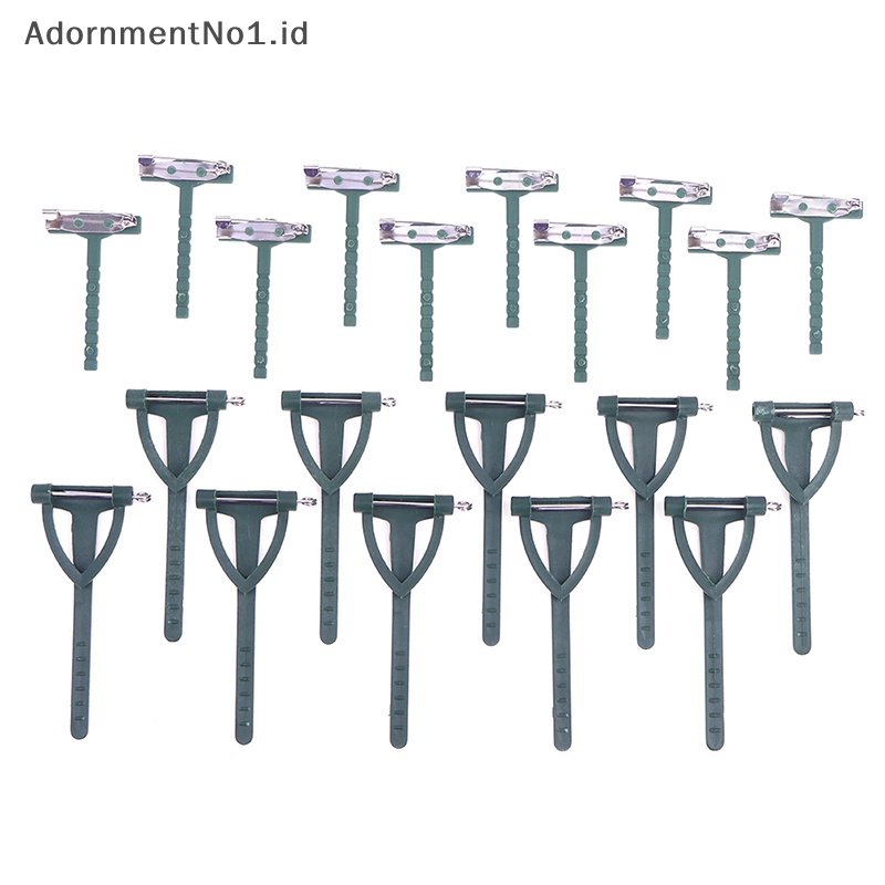 [AdornmentNo1] 10pcs DIY Art Plant Flower Brooch Holder Klip Tetap Bentuk T Segitiga Pin Bahan Perlengkapan Membuat Perhiasan Pernikahan Aksesoris [ID]