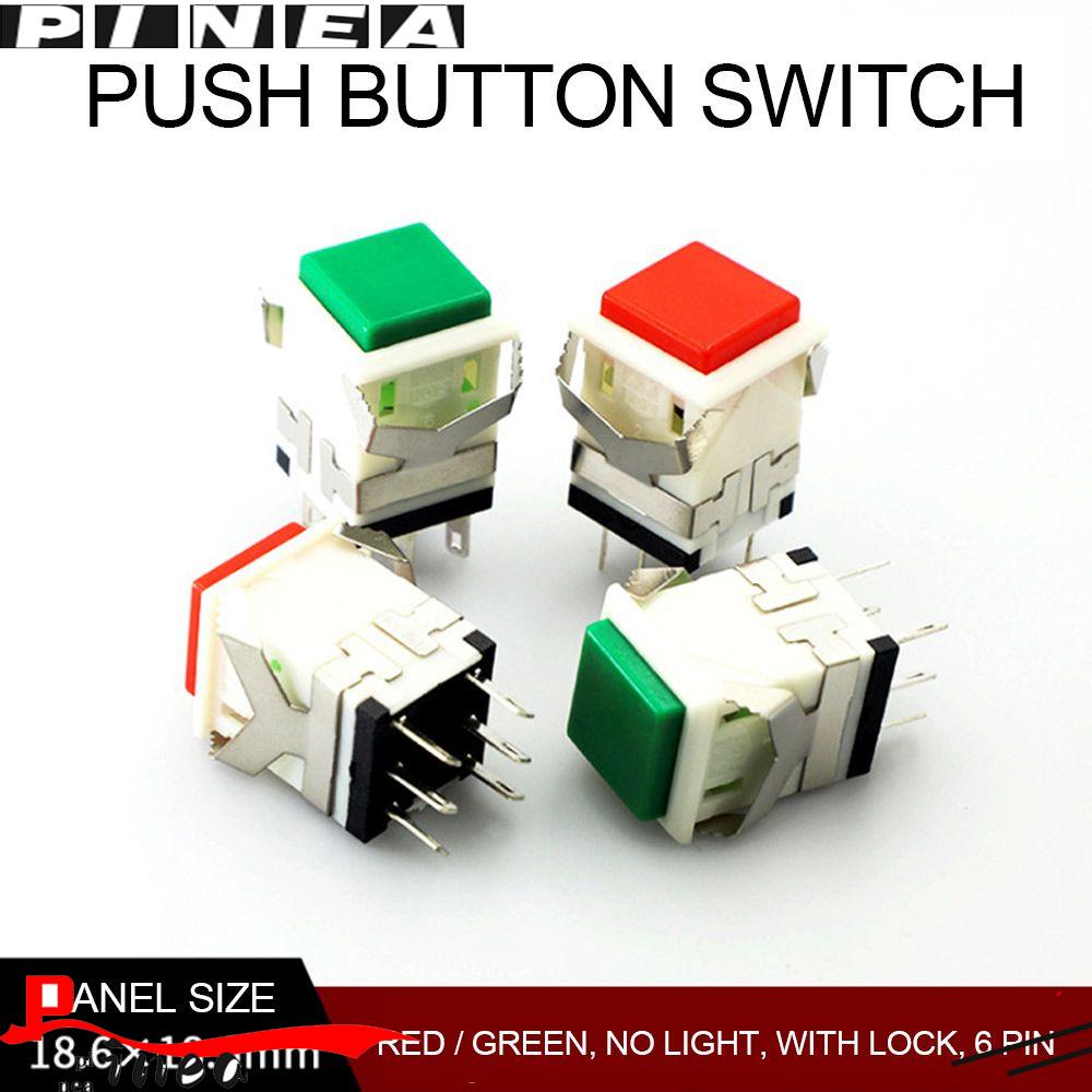 Nanas 10PCS Push Button Switch Tahan Lama 6Pin 3A 250VAC Selfreset