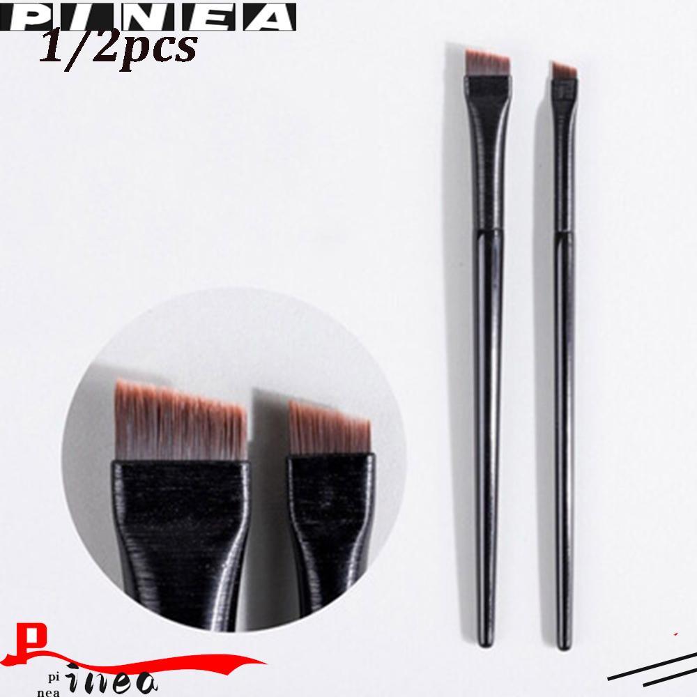 1 / 2 PCS Kuas Alis Eyeliner Contour Bahan Serat Sintetis Tahan Lama 2021 Untuk Alat Kecantikan