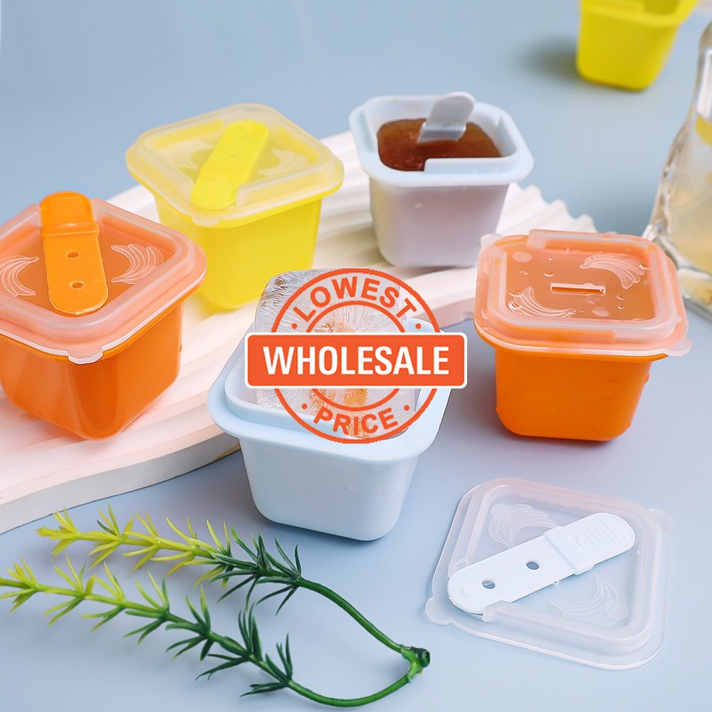 [Harga Grosir] Cetakan Es Loli DIY Demoulding Mudah Tahan Lama Dengan Tongkat/Ice Pop Makers/Reusable Jelly Pudding Mold with Lid/Popsicles Tray Holders/Perlengkapan Dapur