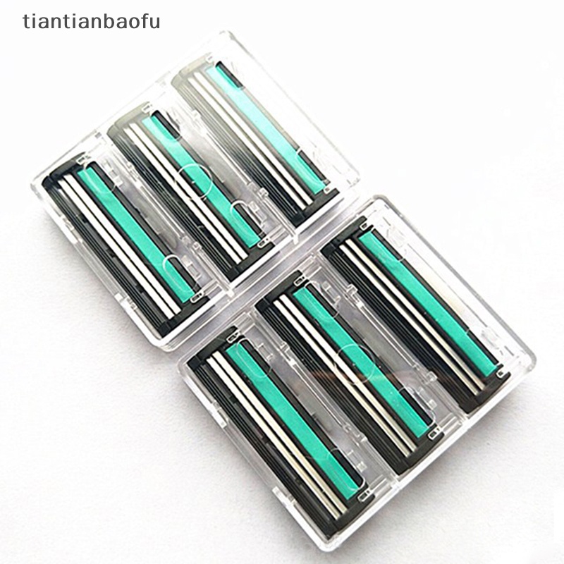 [tiantianbaofu] 15xtravel Set Handle Cukur Silet Tergantikan Safety Razor Double Blade Boutique