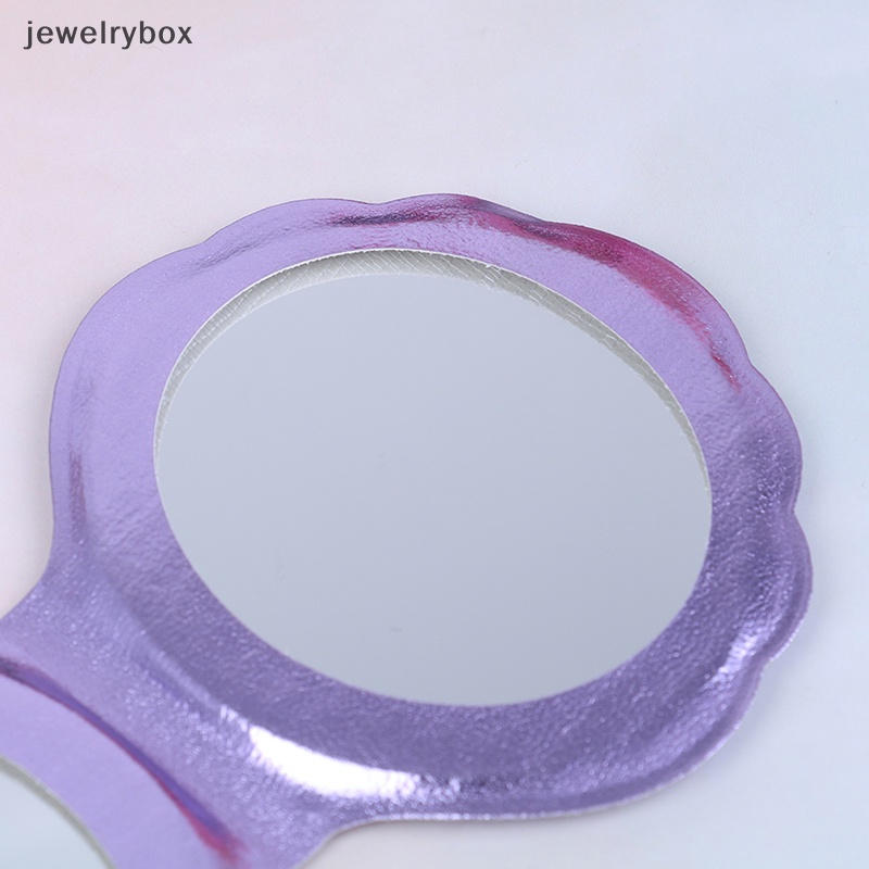 [jewelrybox] Cermin Kosmetik Ringkas Bentuk Kerang Laut Kulit PU Dua Sisi Makeup Magnifier Butik