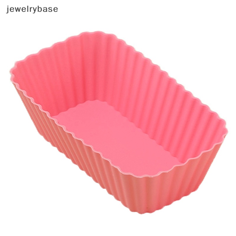 [jewelrybase] 1/4pcs Silikon Persegi Panjang Reusable Kue Jelly Baking Cetakan Alat Dapur Butik