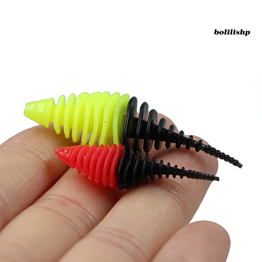 Bo-3.5cm/4.5cm Umpan Pancing Botol Simulasi Warna Cerah Tahan Sobek Dua Warna Ketangguhan Yang Baik Universal Lembut PVC Trout Memancing Buatan Cacing Swimbait Memancing Perlengkapan Memancing