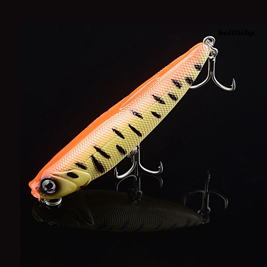 Bo-9g/9.2cm Umpan Pancing Kulit Hidup Simulasi Universal Reusable 3D Fisheyes Ikan Atraksi Compact Super Long Casting Mengambang Pensil Bass Umpan Alat Pancing