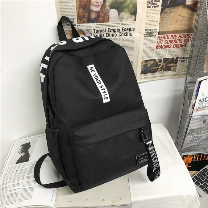 Tas Ransel Tas Fashion Pria Wanita Tas Sekolah Import Backpack BX22  Tas Sekolah Bahan Kanvas+Nylon