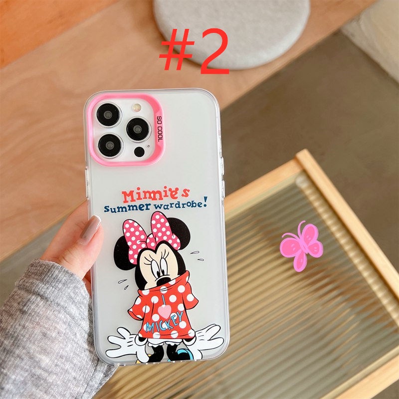 Lovely Hello Kitty &amp; Minnie Skin Feel Soft Case HP iP iPhone 12 13 14 Pro Max 11 Woman Girl FTD Casing Apple