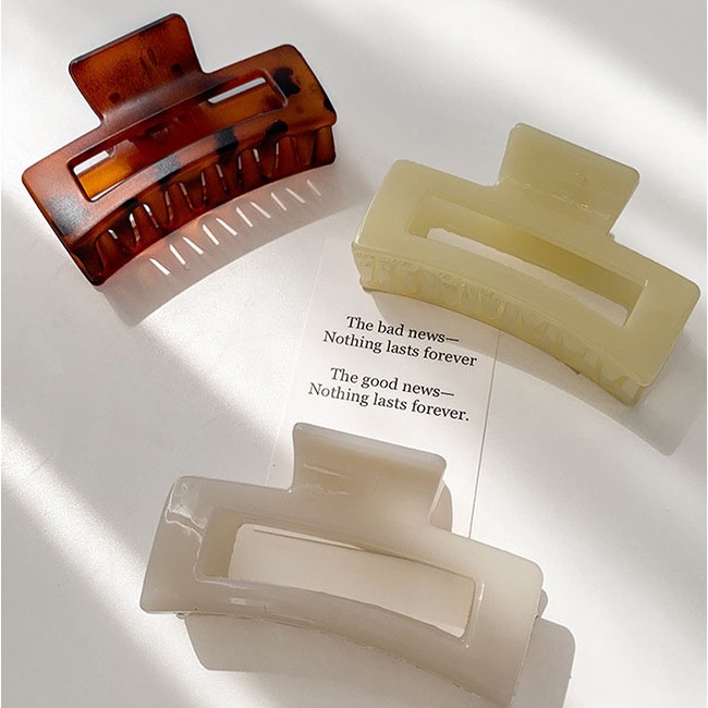 Geometri Jepit Rambut Korea Fashion Gripping Plate Hair Headdress Elegant Large Hairpin Aksesoris Rambut Sodoo - SG