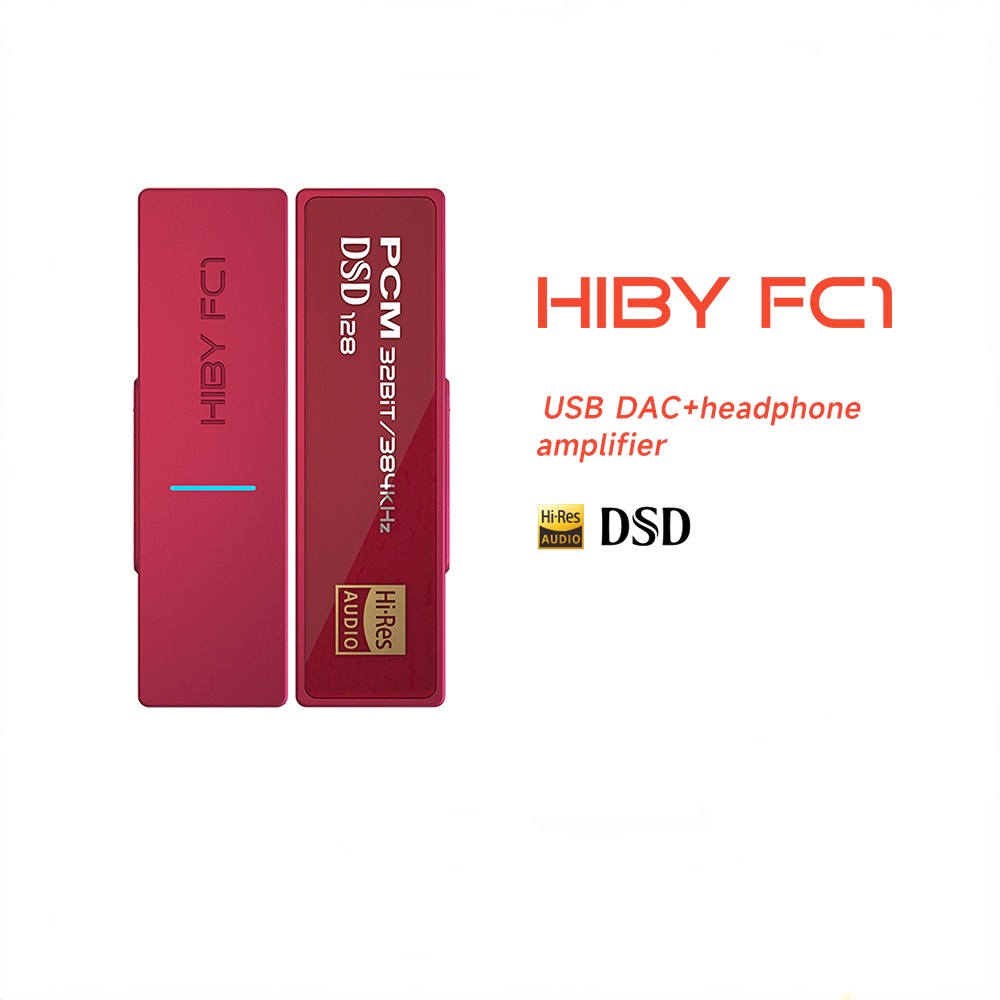 Hiby FC1 Portable USB DAC Decoder Audio Headphone Amplifier AMP HiFi DSD SE Output Untuk Android Win10 Smartphone PC