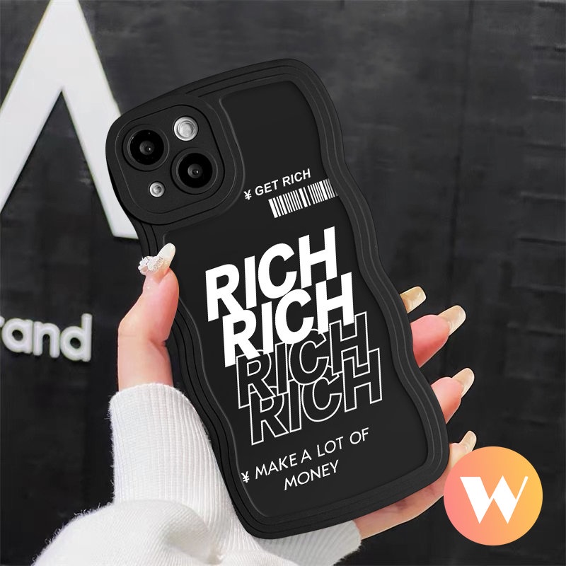 Ins Casing Huruf Graffiti Merek Trendi Untuk Redmi Note11 11s 9 8 10 Pro 9s 10s Redmi A1 10C 9 A1+10A 9T 9A 9C 12C 10 POCO M3 X3 NFC Pro Mi 11T Pro Soft Tpu Wavy Edge Cover Belakang