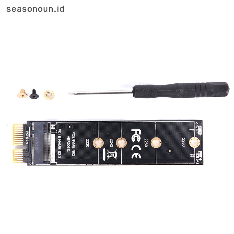 Seasonoun Pcie To M2 Adapter Nvme Ssd M2 Pcie X1 Raiser Konektor Kunci Pci-E Pci Express M.