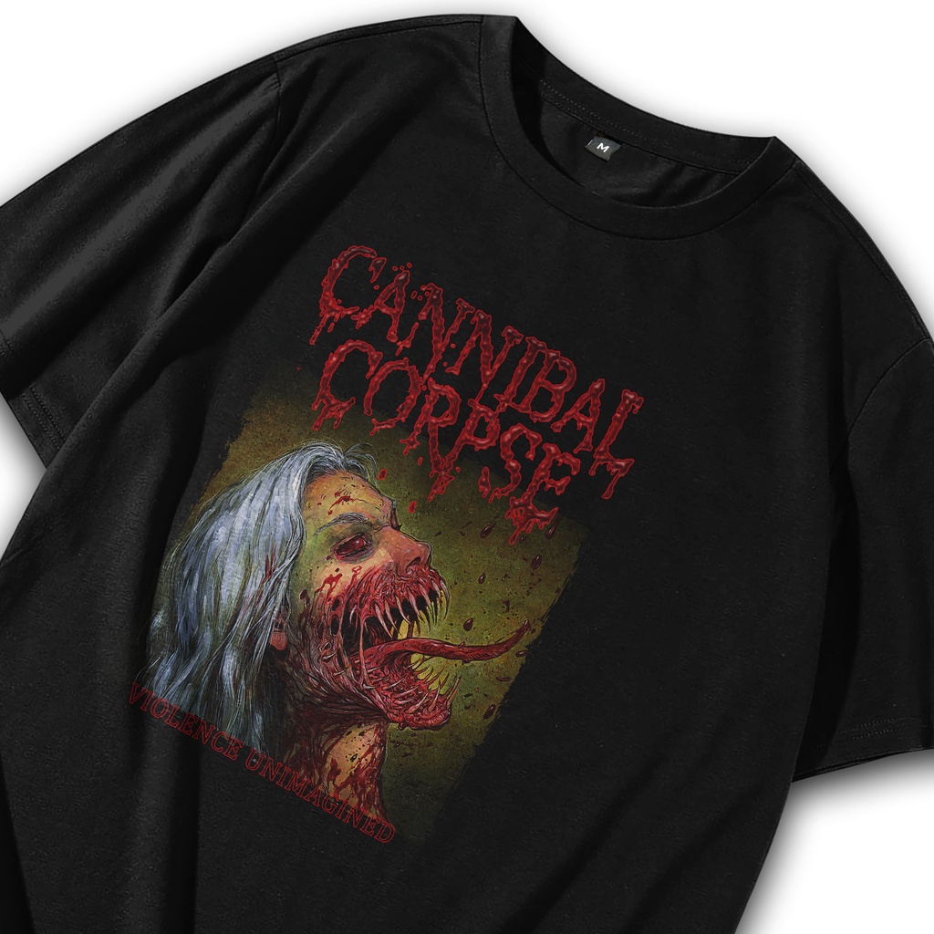 T shirt Kaos Baju Tshirt Band Cannibal Corpse Violence Musik Metal Punk Rock Oversize Atasan Vintage