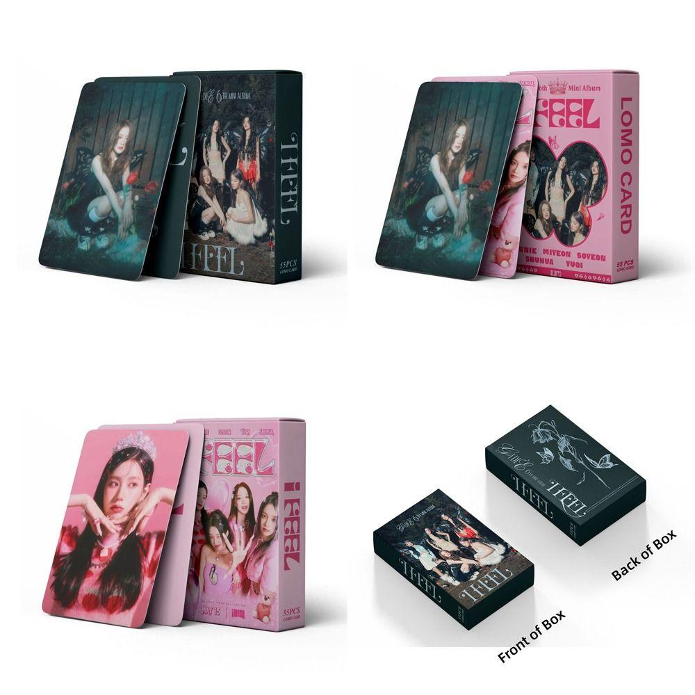 Needway  Lomo Card Set Fans Hadiah Cetak Kartu Hd Foto Ye Shuhua Le Sserafim Unforgiven Idol Photo Queen Edition Song Yuqi (G) I-DLE Lomo Card