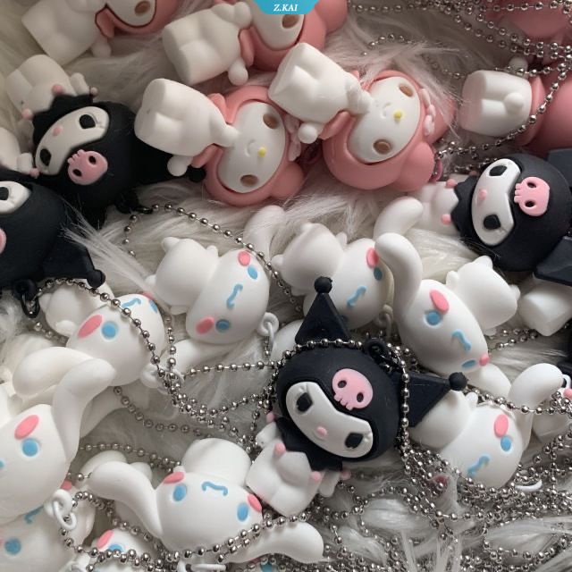 2023baru Sanrio Series Kalung Ins Lembut Gadis Lucu Gelap Pedas Hitam Manis Kuromi Melodyku Pom Pom Purin Cinnamoroll Kalung Untuk Hadiah Gadis [ZK]