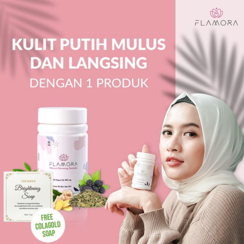 (FREE SABUN/MINIGOLD) FLAMORA SLIMMING CAPSUL PELANGSING TUBUH OBAT DIET AMPUH