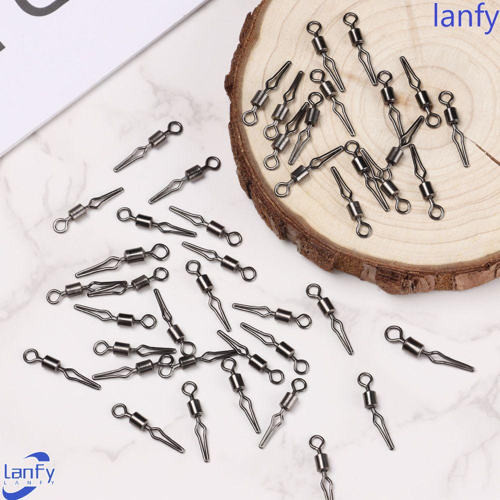 Lanfy Putar Dengan Klip Garis Samping 100pcs Kekuatan Penarikan Kuat Gaya Amerika Sub Penjepit Aksesoris Dengan Snap Rotating Swivel Fishline Clamp