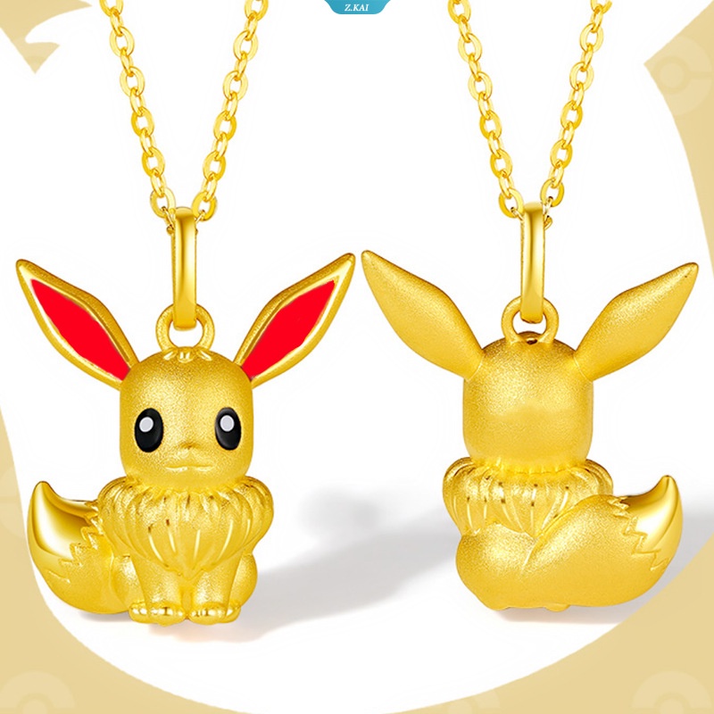 Anime Pokemon Kalung Pikachu Kawaii Eevee Gengar Pikachu Mainan Lucu Kartun Liontin Anak Laki-Laki Perempuan Hadiah Natal [ZK]