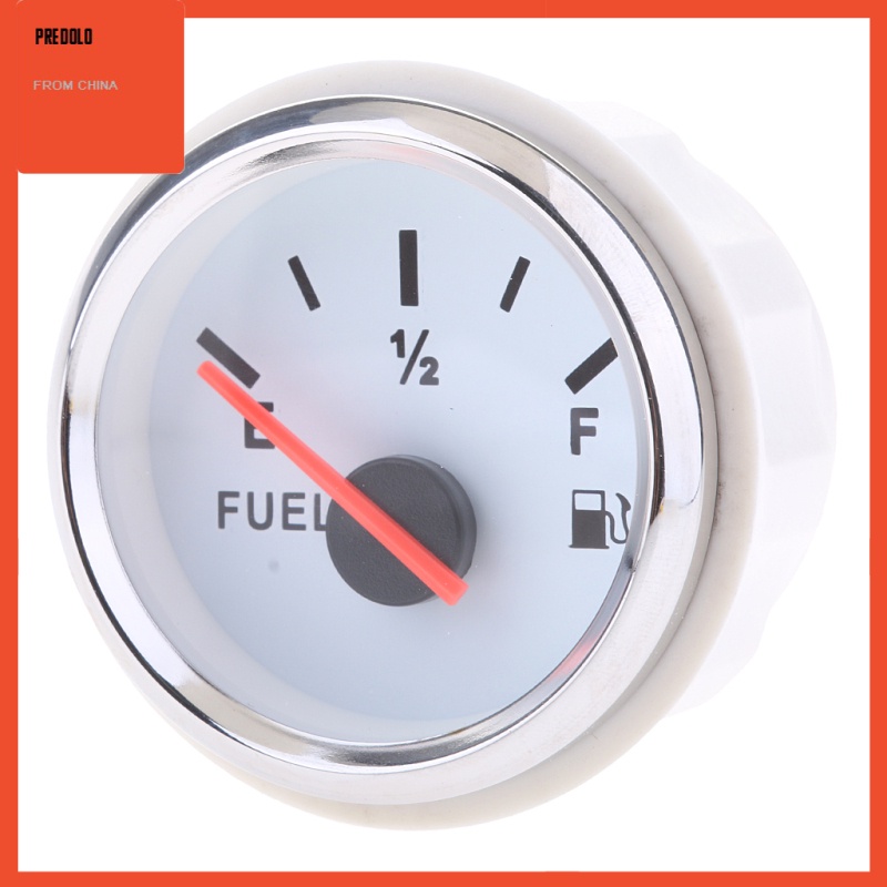 [Predolo] Waterproof Fuel Level Gauge Boat Marine Alat Ukur Level Tangki Bahan Bakar 52mm Putih