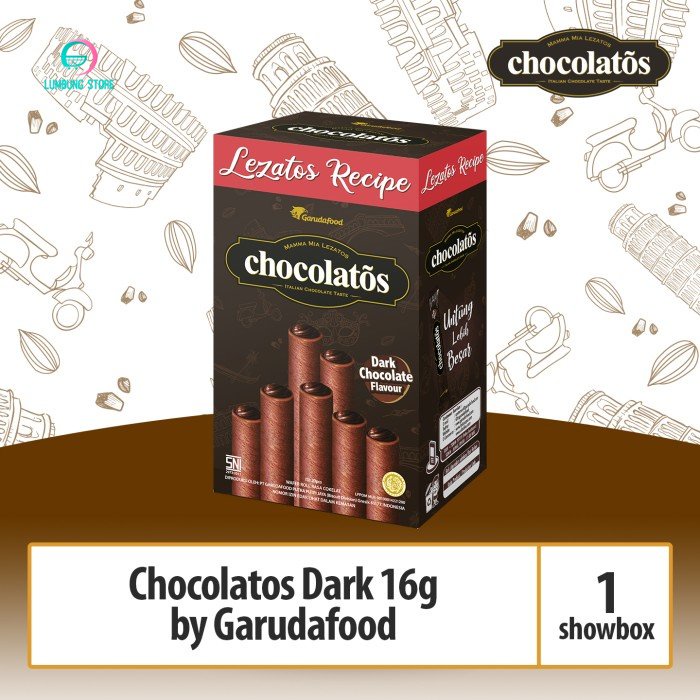 

Chocolatos Dark - Wafer Roll Dark Coklat