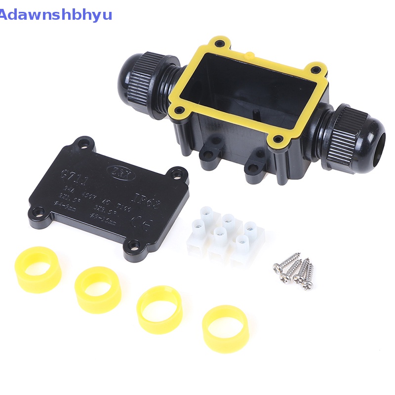 Adhyu Junction Box Listrik Waterproof 2arah Untuk Kabel Lighg Outdoor IP68 ID