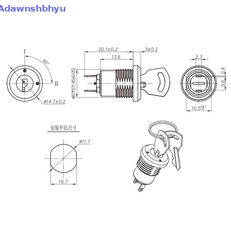 Adhyu Saklar Kunci Elektronik Saklar ON OFF Lock Kunci Telepon Security Power Switch ID