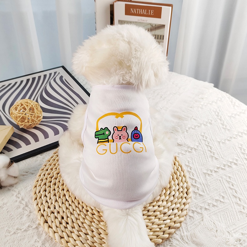 Musim Panas fashion logo Dicetak Rompi Tanpa Lengan Anjing Peliharaan/Kucing/poodle/Teddy