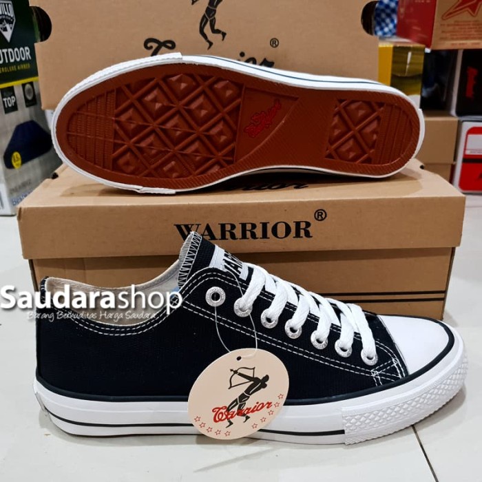 (COD) Sepatu Warrior Sparta LC Black White [33-43] / Warrior Allstar Pendek - 37