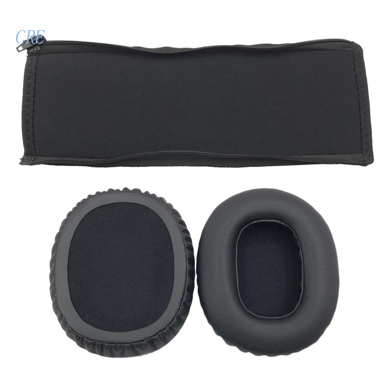 Cre Bantalan Telinga Berkualitas Tinggi Earpad Yang Ditingkatkan Untuk AH-MM400 Headphone Sponge Cover Headband Cover Untuk Meningkatkan Mendengarkan