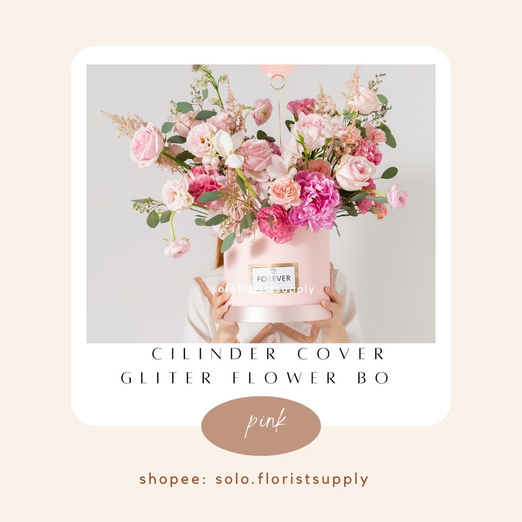 

21CM & 19CM CILINDER COVER GLITER FLOWER BOX BLOOM BOX ROUND Bloombox - Flower Box- Kotak Bunga - Kotak Kerajinan Realfood - HBD - Lebaran- Valentine BOX BULAT 21 19 cm / ROUND BOX / BLOOM BOX / BOX BUNGA BULAT / FLOWER BOX / FLORIST BOX