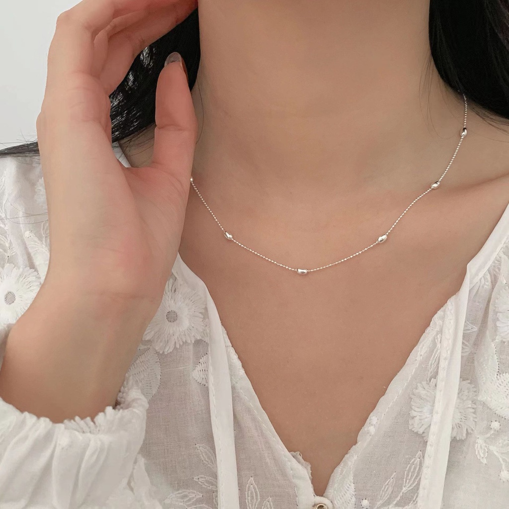 Kalung Manik Xiaomi Sederhana Serbaguna Perempuan ins Niche Desain High-End Indah Rantai Klavikula Temperamen Ultra-Halus