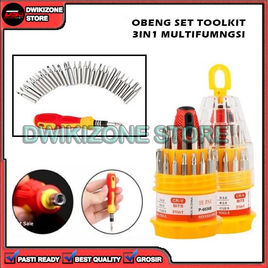 [GROSIR] OBENG BUNGA MINUS PLUS 3 IN 1 T4 T5 T6 T7 T8 T15 T20