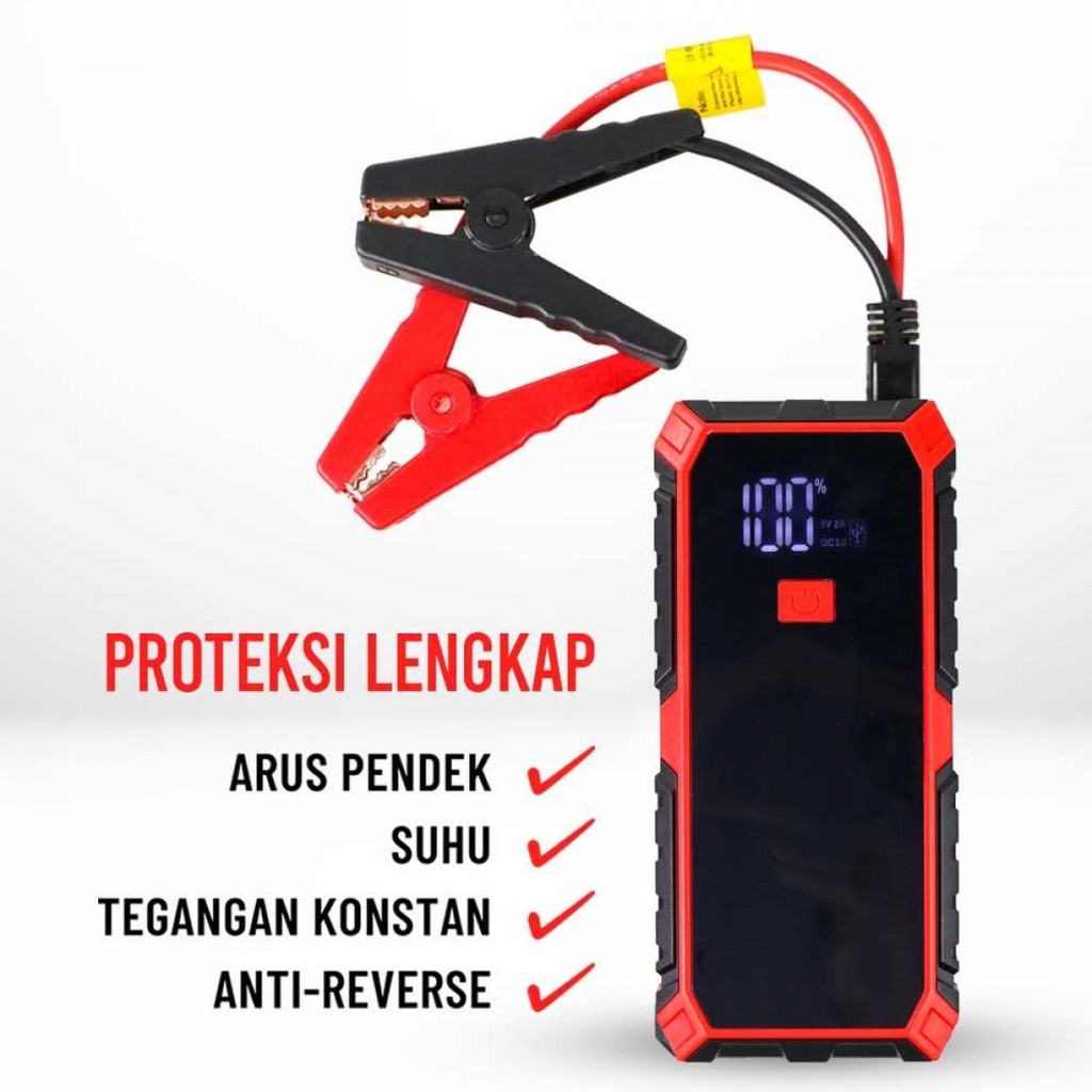 Power Bank Jumper AKI ACCU Jump Starter Senter USB 12V 8000mAh