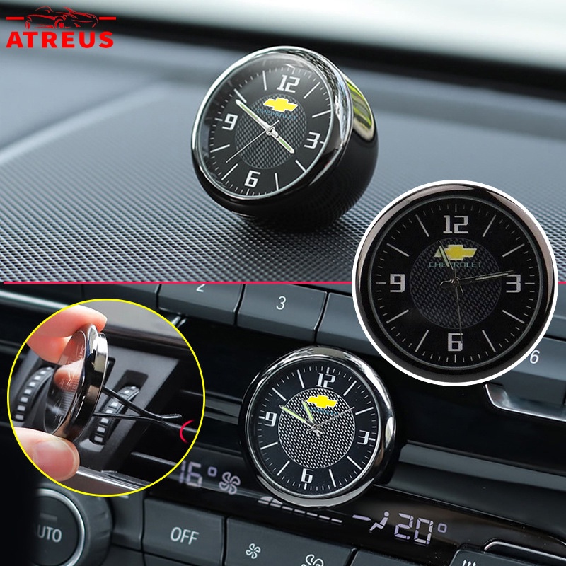 Chevrolet Mobil Mini Quartz Clock luminous Interior Center Console Vent Clock Dekorasi Untuk Chevrolet Spin Orlando Captiva Lova Zafira Trax Colorado Aveo Spark