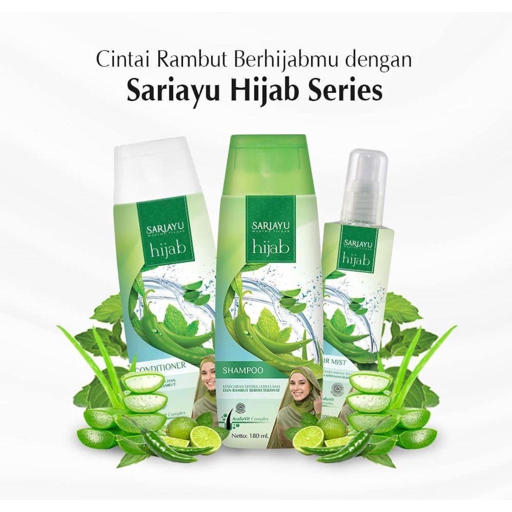 ★ BB ★ Sariayu Hijab Series - Shampoo Normal - Shampoo Hairfall - Shampoo Anti Dandruff - Conditioner - Hair Mist |