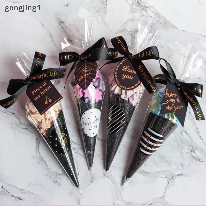 Ggg Bening Cellophane Packing Transparan Cone Candy Sovenir Pesta Ulang Tahun Pernikahan ID