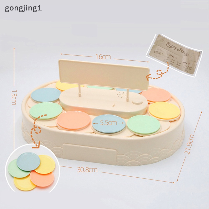 Ggg 1PC Mesin Conveyor Sushi Putar Otomatis Sushi Dessert Display Piring ID