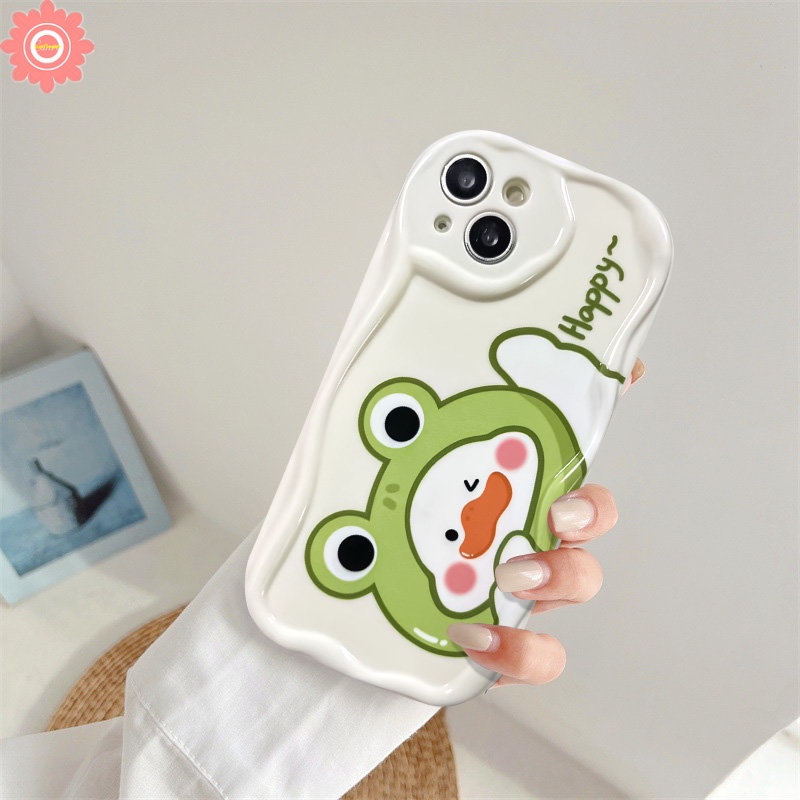 Kartun Lucu Minum Susu Teh Bebek Couple Cute Case Untuk Realme C53 C35 C12 C31 C21Y C11 C55 5 9i 5i 7i 6i 5s C25Y C20 C33 C25s C30 C15 C21 C25 C20A C3 C17 3D Penutup Tepi Bergelombang Lengkung