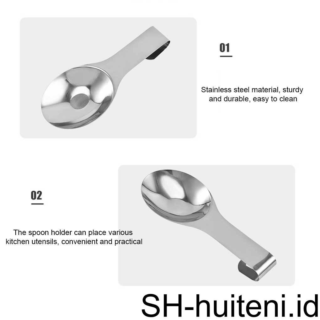 Sendok Stainless Steel Gagang Pendek Gula Garam Bumbu Sendok Bumbu Teh Sendok Garpu Peralatan Dapur Holder Hook Tail Tools