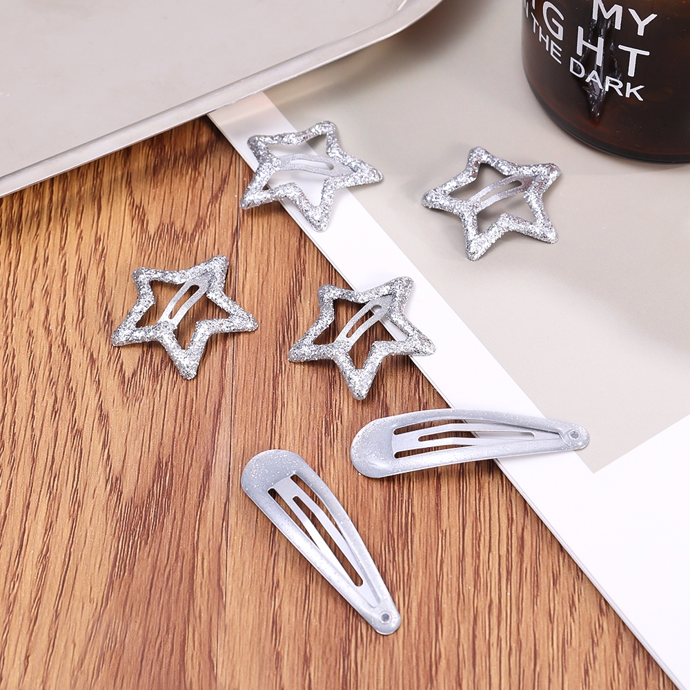 Grosir/y2k Style Women Hair Clip/Hot Girls Vintage Pentagram Star Hip Hop Hairpin/Ladies Simple Hair Pin/Jepit BB Cewek/Aksesoris Rambut Elegan