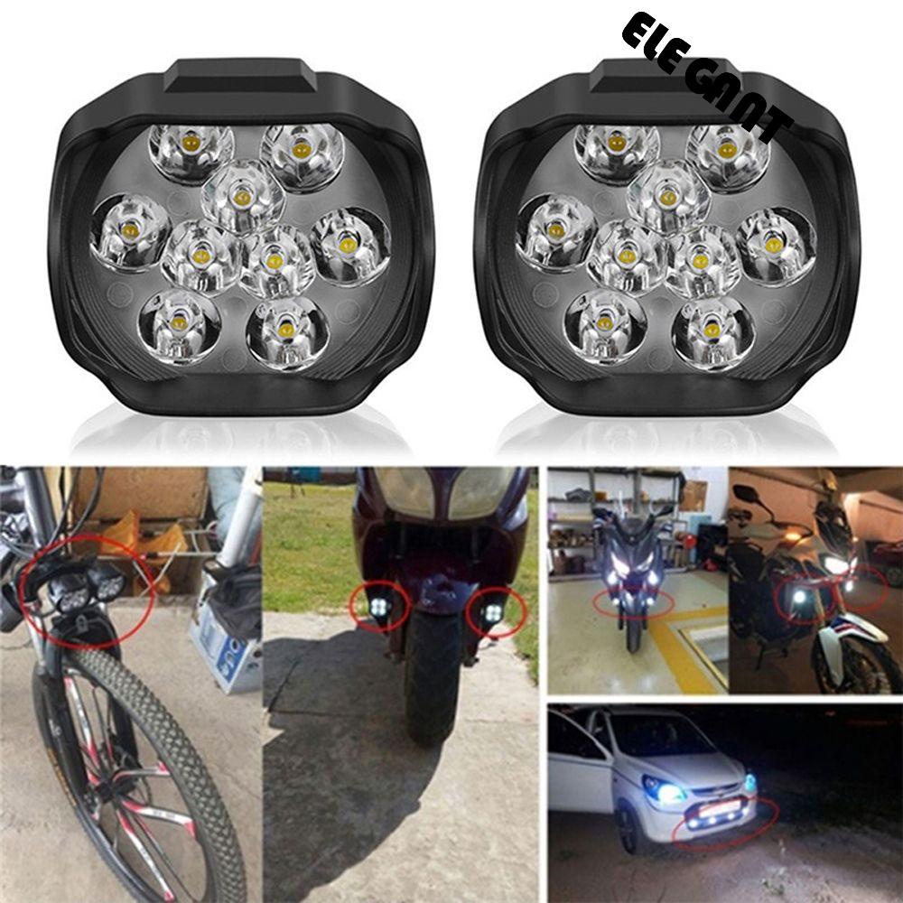 [Elegan] Lampu Depan Motor Portable Waterproof Head Torch Outdoor Rumah Tangga Lampu Sorot LED Tambahan Headlight Super Terang DC12V Memancing Fog Light