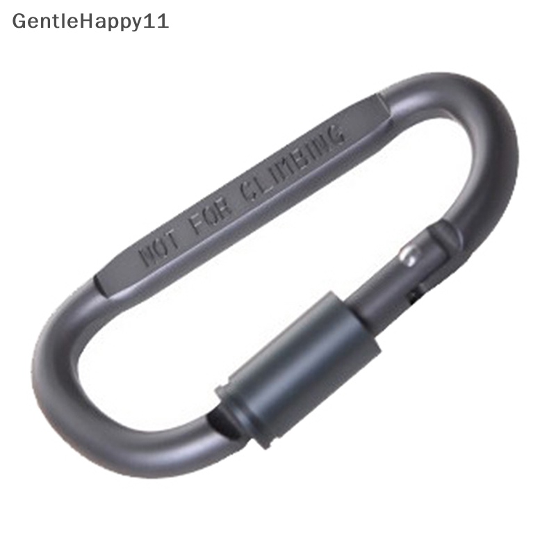 Gentlehappy Tactical D Gantungan Kunci Bentuk Hook Gesper Klip Panjat Army Carabiner Gantung Cocok Outdoor Silver camping survival id