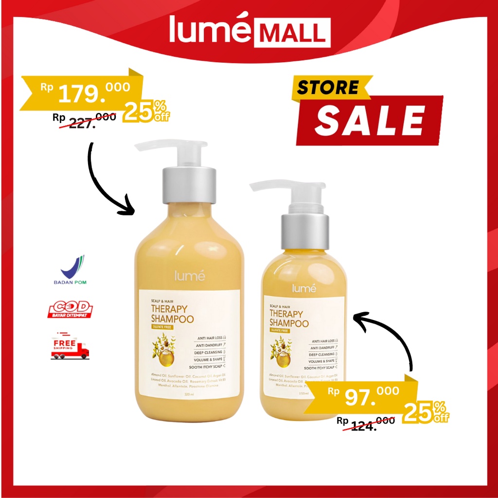 LUME Shampoo Therapy non SLS Paraben Free