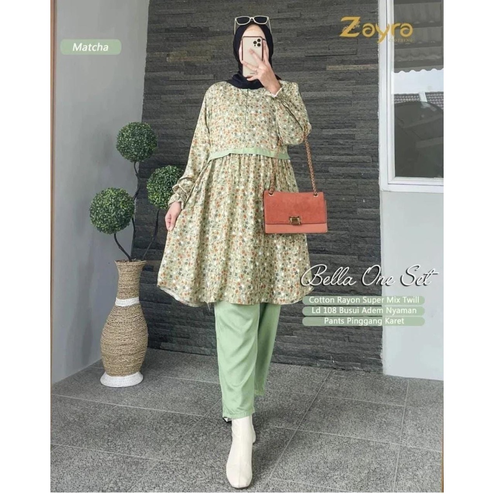 Pakaian Baju Busana Wanita BELLA ONE SET by ZAYRA 26/05 AS H132