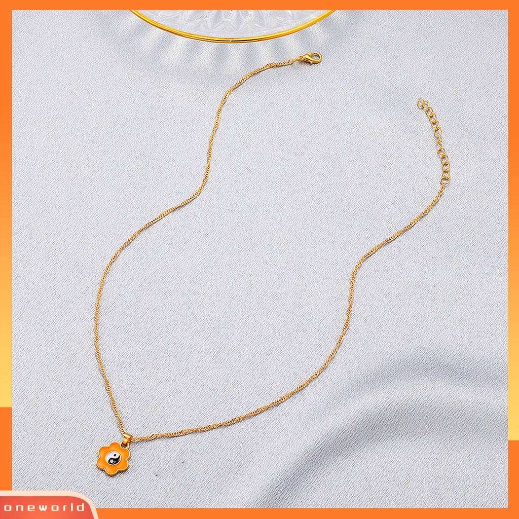 [ONE] Wanita Kalung Bunga Matahari Yin Yang Lady Adjustable Sakit Liontin Kalung Perhiasan Hadiah